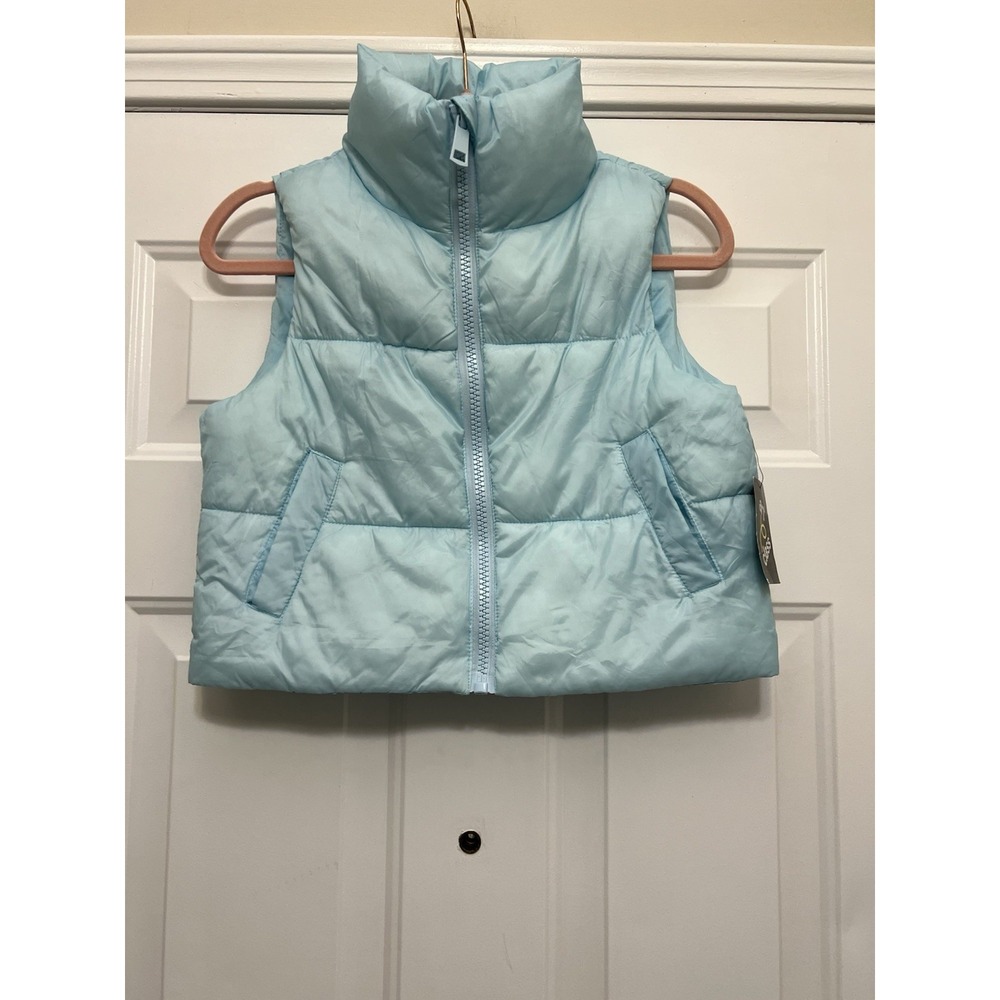 NWT Solid Puffer Full Zip Vest Art Class Blue Size Medium 8 Children's Kids